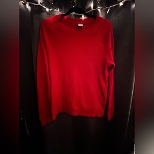 Red TNA Waffle Long Sleeve - Size S